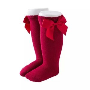 Baby Girl Bow Cotton Cute Knee Socks